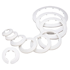 Muka 4 Pcs Pipe Cover Decoration fit 0.86" to 4.5", PP Plastic Radiator Escutcheon for Wall Pipe