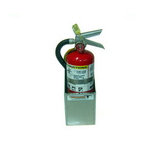 Pit Posse Fire Extinguisher Bracket 4.5 Rack Silver - 529