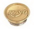 B & P Filler Cap, Rayo Logo - Brass, 120033