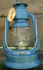 Dietz Little Wizard Lantern - Blue w/ Gold Trim #1, 210-01060