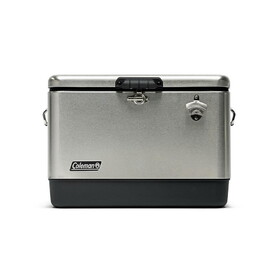 COLEMAN 54 Qt. Steel Belted Cooler - Stainless Steel