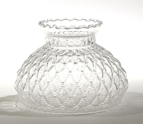 B & P Shade 7" Clear Quilted Glass, 303-1