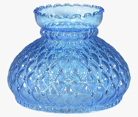 B & P Shade 7" Lt Blue Quilted Glass, 303-3