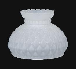 B & P Shade 7" Satin Crystal Quilted Glass, 303-6