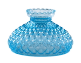 B & P Shade 10" Lt Blue Quilted Glass, 307-3