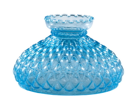 B & P Shade 10" Lt Blue Quilted Glass, 307-3