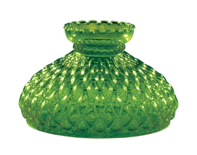 B & P Shade 10" Dk. Green Quilted Glass, 307-5