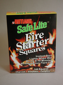 Rutland Safe Lite Fire Starter - Bulk 144 Squares, 50B-R