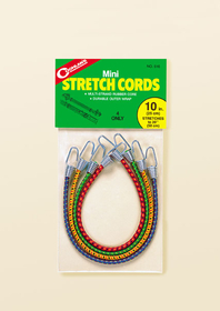 Coghlan 10" Mini Stretch Cords (Pkg.Of 4), 516