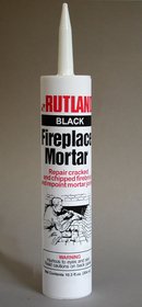 Rutland Black Fireplace Mortar - Cartridge, 63-R