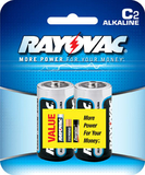 Ray O Vac Alkaline C Size - 2 Pk Carded, 814-2