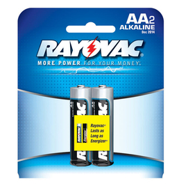 Ray O Vac Alkaline AA Size - 2 Pk Carded, 815-2