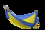 Grand Trunk Parachute Nylon Single Hammock Yellow/Blue, SH-09