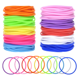Muka 100 PCS Silicone Jelly Bracelets for Youth, Hair Ties Party Favors Prizes