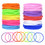 Muka 100 PCS Silicone Jelly Bracelets for Youth, Hair Ties Party Favors Prizes