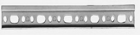Peter Meier 875-Z1-24 Steel Hanging Rail, W/ Oval Holes, 1" Width
