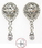 Painful Pleasures BAER019-pair Bali Crest Dangle Sterling Silver Earrings
