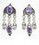 Painful Pleasures BAER025-pair Armor Purple Indonesian Sterling Silver Earrings