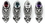 Painful Pleasures BAER063-pair Bali Droopi - Indonesian Style Sterling Silver Earrings