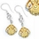 Painful Pleasures BAER098-pair Fleur De Lis Bali GOLD and Silver - Indonesian French Hook Earrings