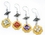 Painful Pleasures BAER106-pair Flower n Flower Bali GOLD and Silver - Indonesian French Hook Earrings