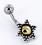 Painful Pleasures BAN047 14g 7/16&quot; Golden Petite Bali Star Belly Button Ring