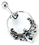 Painful Pleasures BAN056 14g 7/16&quot; Bali FRAME Sterling Silver Navel Belly Jewelry