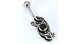 Painful Pleasures BAN067 14g 7/16" Bali EUTOP Sterling Silver Navel Belly Jewelry