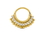Painful Pleasures BAN110 16g Septum Clicker - Layered 14kt Yellow Gold Plated Ring