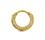 Painful Pleasures BAN114 16g Septum Clicker - Pressed Jewel 14kt Yellow Gold Plated Ring