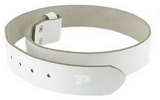Painful Pleasures belt002b-white-prem Premium Leather Buckle Belt - White