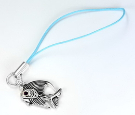 Painful Pleasures CEL017 ORIENTAL Jeweled Eye Fish Wholesale Cell Phone Charms
