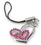 Painful Pleasures CEL045 PINK Double Heart Wholesale Cell Phone Charms