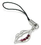 Painful Pleasures CEL048 KISSABLE LIPS with RED Stones Wholesale Cell Phone Charms