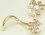 Painful Pleasures Custom-018-NS017-BG 20g - 16g 14kt Yellow Gold 3 Jewel Cluster Nostril Jewelry - Custom Made - Price Per 1