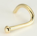 Painful Pleasures Custom-021-NS030-BG 20g - 16g 14kt Yellow Gold 2.0mm Dome Nostril Jewelry - Custom Made - Price Per 1