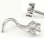 Painful Pleasures Custom-031-WNS017-BG 20g - 16g 14kt White Gold 3 Jewel Cluster Nostril Jewelry - Custom Made - Price Per 1