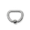 Painful Pleasures Custom-1001-UB 16g - 10g Stainless Steel Captive Bead D-Ring - Custom Made - Price Per 1