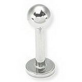 Painful Pleasures Custom-280-SL005-le 10g Steel Labret Lip Ring Stud Internally Threaded Ball or Spike (CUSTOM MADE)