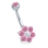 Painful Pleasures Custom-480-le 16g - 12g Internal Hybrid Round Flower Belly Button Ring - Custom Made - Price Per 1