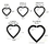 Unbreakable Custom-609-UB 18g Niobium Heart with Opal - Custom Made - Price Per 1