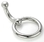 Painful Pleasures Custom-786-PP 14g Stainless Steel Bent Barbell with Slave Doorknocker Ring - Custom Made - Price Per 1