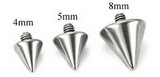 Painful Pleasures derm047-6g-cones 6g Internally Threaded Counter-Sunk Steel Cone - Price Per 1
