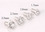 Painful Pleasures derm090 14g - 12g Internally Threaded Sterling Silver Prong-Set Jewel Top - Price Per 1