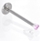 Painful Pleasures derm149 18g - 16g Internally Threaded Clear Acrylic Rose Top - Price Per 1