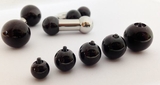 Painful Pleasures derm195 2g Internally Threaded Black PVD Coated Counter-Sunk Ball - Price Per 1