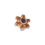 Painful Pleasures derm319-anod 14g-12g Internally Threaded Titanium Jewel Flower Top with Black Center - Choose Petal Jewel Color - Price Per 1