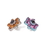 Painful Pleasures derm319-anod 14g-12g Internally Threaded Titanium Jewel Flower Top with Black Center - Choose Petal Jewel Color - Price Per 1