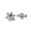 Painful Pleasures derm320-anod 14g-12g Internally Threaded Titanium Jewel Flower Top with Crystal Petals - Choose Center Jewel Color - Price Per 1