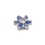 Painful Pleasures derm321-anod 14g-12g Internally Threaded Titanium Jewel Flower Top with Crystal Center - Choose Petal Jewel Color - Price Per 1